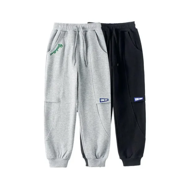 Korean Sweatpants for Kids Boys Cotton Teenage Elastic Waist Trousers Fashion Spring Autumn Children Jogger Pants 4 8 12 14Year - Image 6