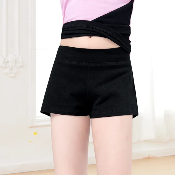 Girls Kids Dance Shorts Fitness Yoga Short Pants Dance Wear Teen Women Sports Shorts Dance Clothes Black Cotton Panties - Image 4