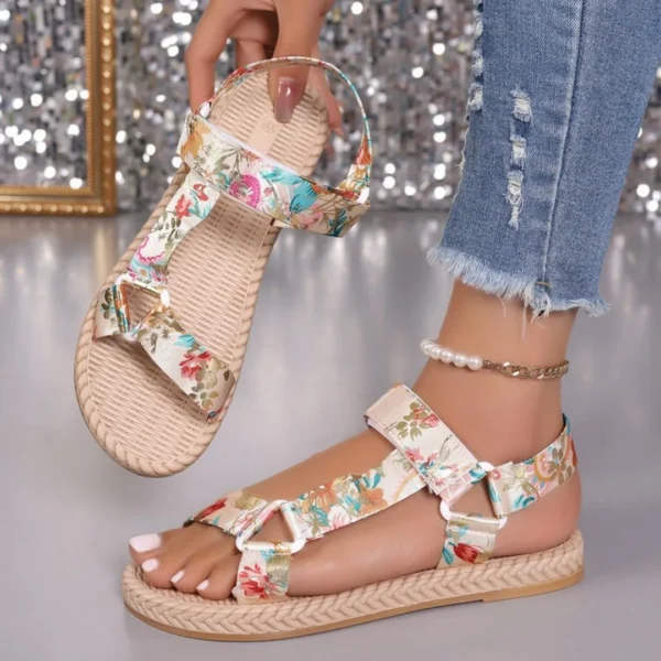 Women's Sandals 2025 Summer New Hemp Rope Platform Footwear Ladies Beach Casual Sandals Comfortable Ethnic Style Shoes for Women - Image 4