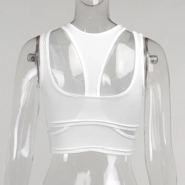 Sexy Tank Top Wrap Chest Hollow Out Halter Crop Tops Women Sleeveless Cropped Vest Camisole Tube Top Female - Image 5