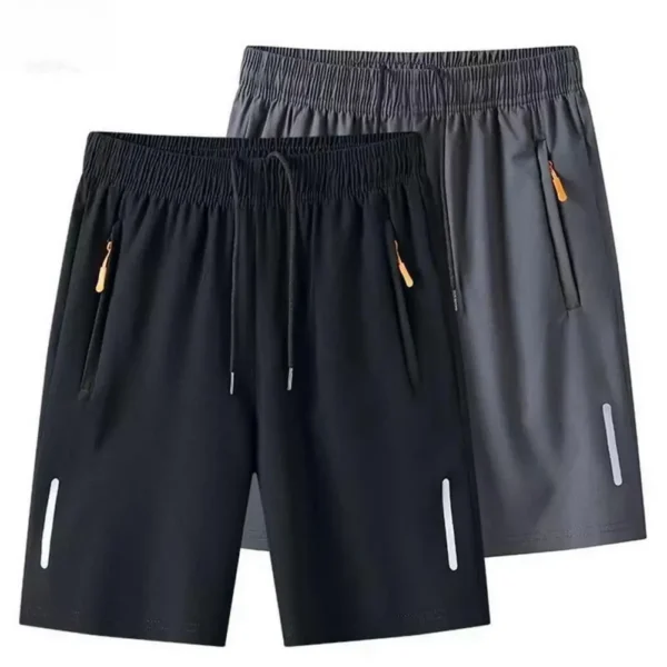 Men's Plus Size Summer Ice Silk Cool Short Pants Fashion Male Thin Loose Quick-dry Shorts Sweatpants Casual Sport Stretch Pants - Image 2