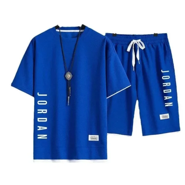 Men's short sleeve T-shirt + shorts 2 sets - Image 2