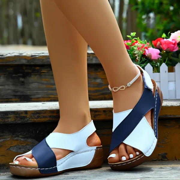 2025 summer new fashion casual muffin with skirt casual open toe beach sandals for women - Image 3
