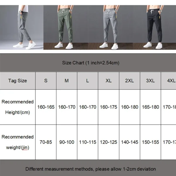 Trousers Men Pants Daily Leisure Loose M-4XL Solid Color Spring Straight Summer Sweat Thin Suits Casual Elastic - Image 5
