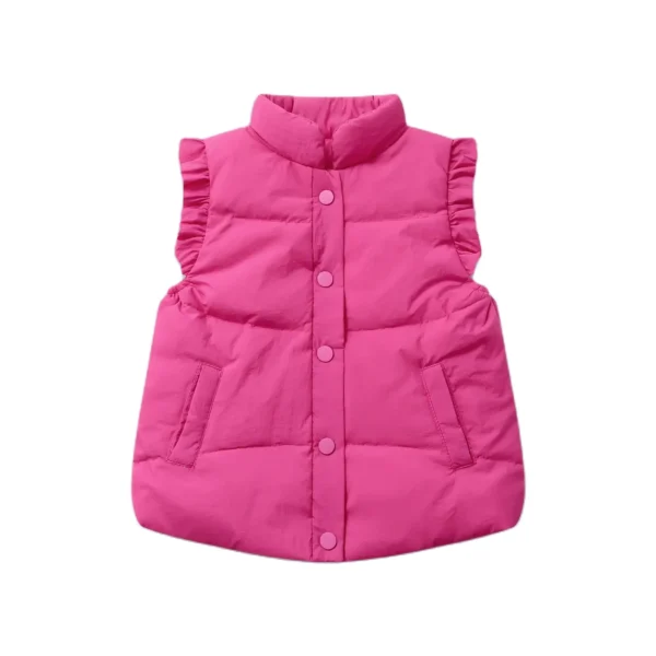 Baby Girls Down Gilets Little Girls Winter Sleeveless Puffer Vest Jackets Kids Causal Warm Waistcoat Children Outerwear Coats - Image 5