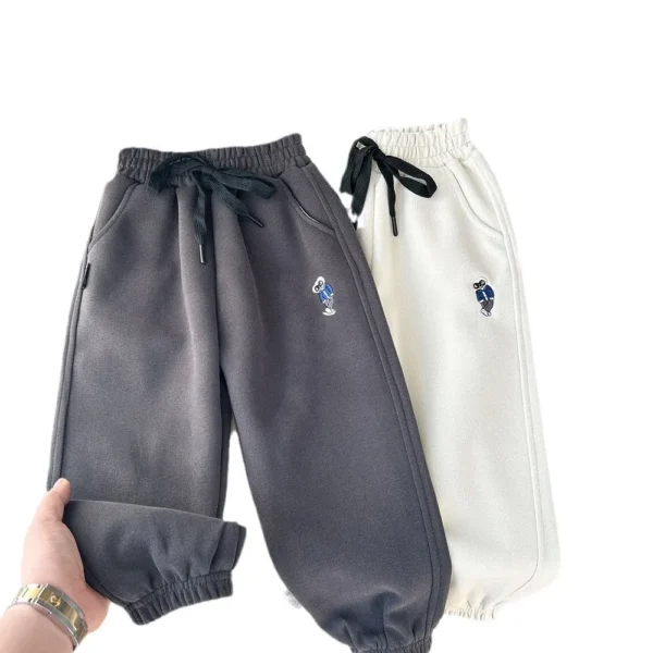 Boys Girls Sweatpants Baby Toddler Kids Pull-on Pants with Pocket and Drawstring Basic Athletic Joggers Children Workout Clothes