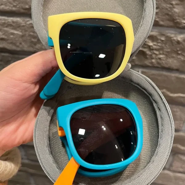 Outdoor Kids Sunglasses Trendy Square Frame - Image 3