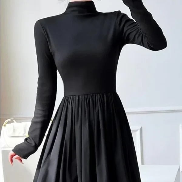 2024 New Slim Long Sleeve Elegant Dress Autumn Winter Thin Casual Temperament Pullovers Women's Clothing Office Lady Simplicity - Image 6
