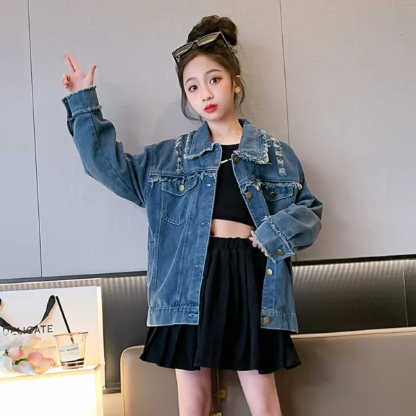 Spring & Autumn Girls Denim Coat