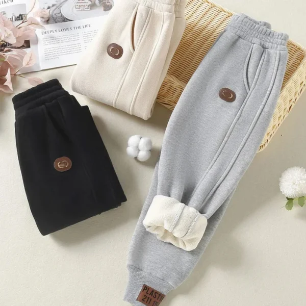 Autumn Winter Kids Teenage Jogger Pant For Children Unisex Casual School Sport Pants Fleece Trousers Loose Sweatpant Boy Clothes - Image 4