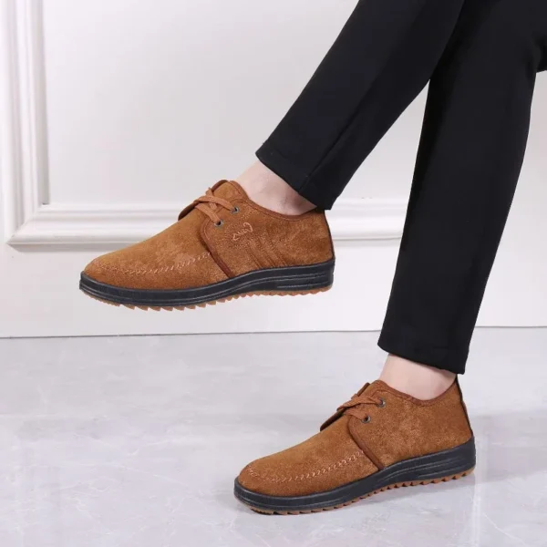 Men Suede Loafers Driving Shoes Moccasins Fashion British Men's Casual Shoes Flat Breathable Shoes for Men Outdoor Shoe - Image 2