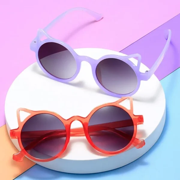 Girls Boys Cute Animal Cartoon Ears Sunglasses Outdoor Sun Protection Children Lovely Vintage Sunglasses Protection Classic Kids