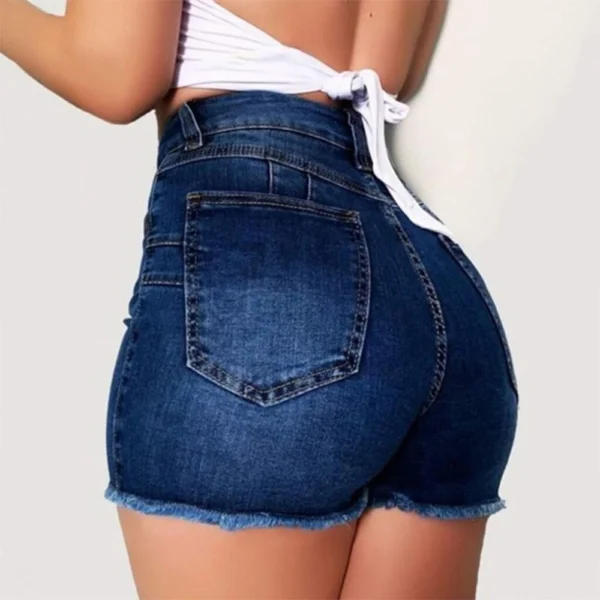 Shorts Women Jeans Hole Short Pants High Waist Skinny Ripped Straight Denims Washed Vintage Streetwear Summer 2025 Distressed - Image 2