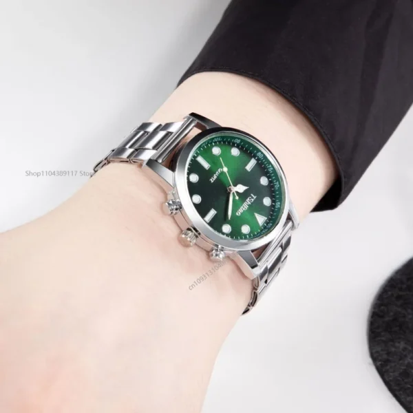 Luxury Wrist Watches for Man Fashion Analog Quartz Watch Stainless Steel Strap Male Watch Casual Digital Bracele Watch - Image 3