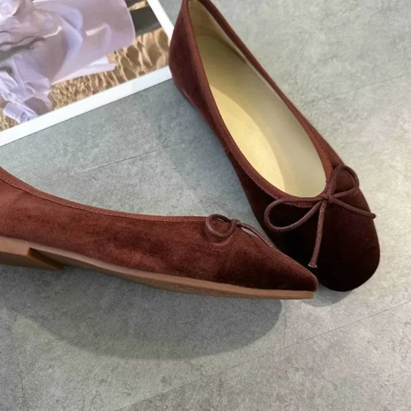 Ballerinas Woman 2025 Shallow Mouth Female Shoes Bow-Knot Ballet New Retro Dress Summer Grandma Butterfly Flat Butterfly-knot - Image 4