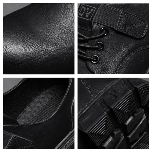 Men Genuine Leather Casual Shoes Luxury Brand Soft Mens Sneakers Breathable Moccasins Mens Walking Driving Shoes Zapatos Hombre - Image 5