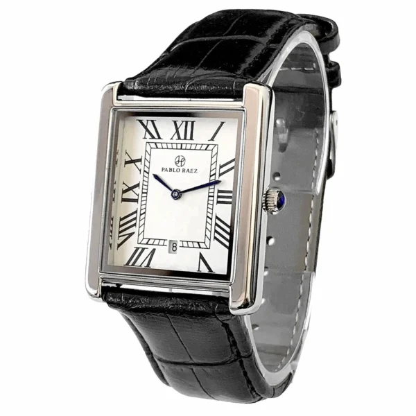 Men Watch Business Square Classical Calendar Waterproof Belt Quartz Clock Watch - Image 2