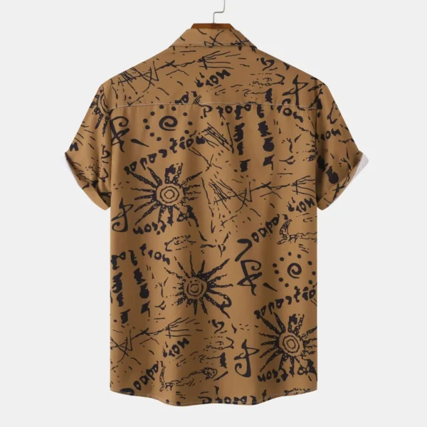 Summer New Men's Floral Printed Short Sleeve Shirts Trend Streetwear Fashion Casual Comfy Tops Hawaiian Holiday Camisa Male - Image 2