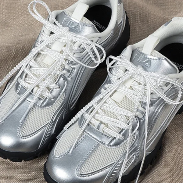 1Pair Silver Ballet Style Shoelaces For Women Casual Shoes Flat Shoelace For Sneakers Shoe Laces Accessorices