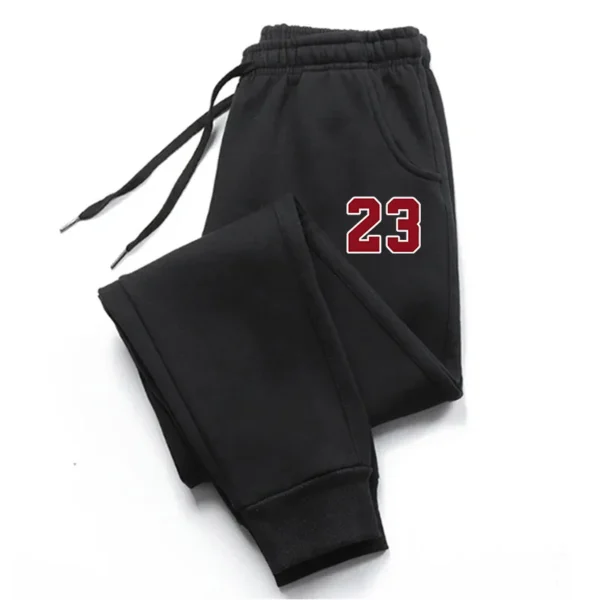 Men's Luxury Print Fleece Sweatpants Warm Jogging Pants Multiple PacksMale Outdoor Trousers Straight Trouse New Autumn Winter - Image 2