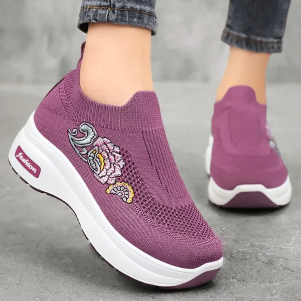Women's Shoes Breathable Lightweight Platform Casual Shoes Comfort Non-slip Elevating Sports Vulcanized Shoes Women Sneakers - Image 2