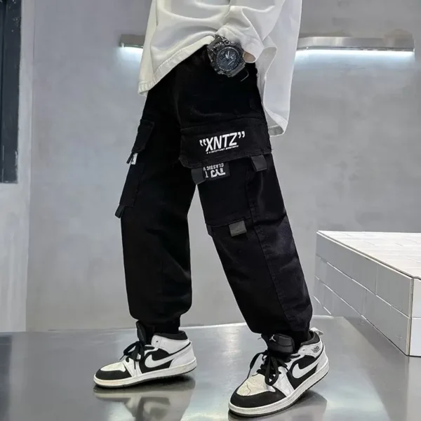 Boys Cargo Pants Spring Autumn Trousers Casual Kids Sport Pants Teenage Children Clothes for 5 6 7 8 9 10 11 12 Years Old - Image 4