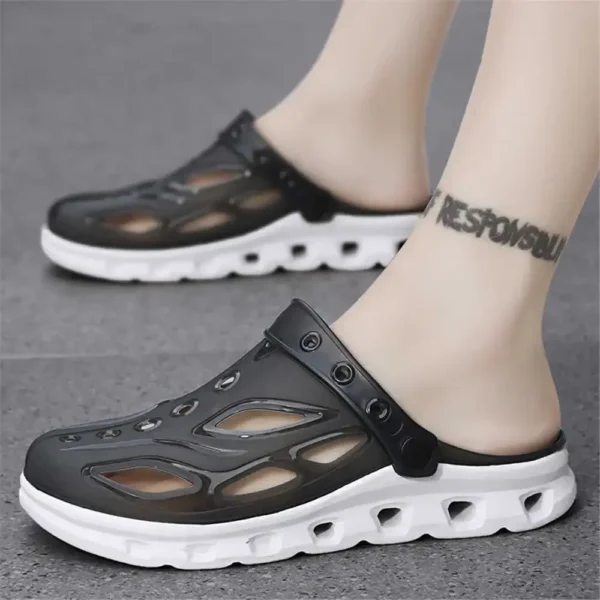 Dark Soft Sole Bling Sandals Slippers 46 Size Men's Shoes Leopard Flip Flops Sneakers Sports Brands High Fashion Womenshoes - Image 2
