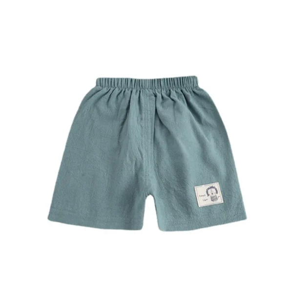 Children's summer shorts beach shorts boys' girls' shorts children's cotton and linen casual pants, single-piece outerwear pants - Image 5