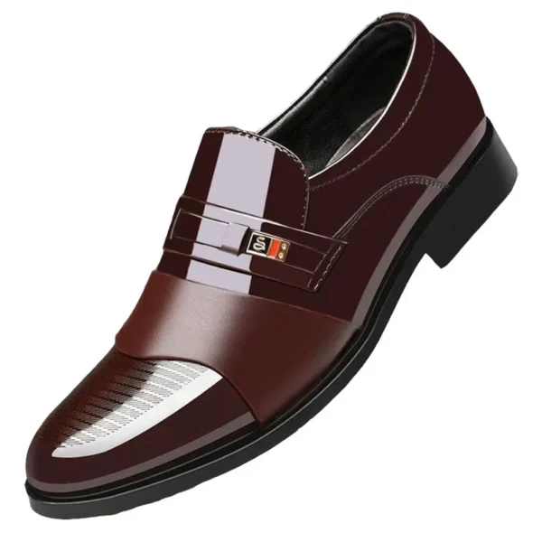Luxury Leather Men Shoes for Wedding Formal Oxfords Business Casual Office Work Shoes for Men Classic Men's Pointy Dress Shoes - Image 6