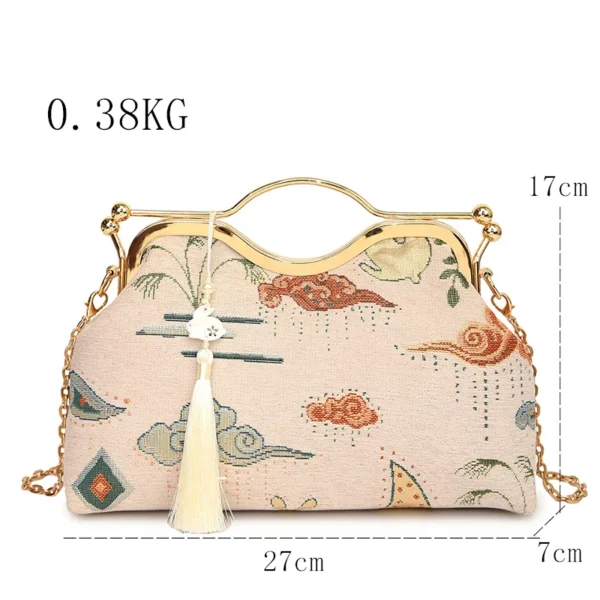 Luxury Evening Vintage Fringe Clutch Bag Women Bride Wedding Clutch Purse Chain Shoulder Crossbody Bags Party Fashion Handbag - Image 5