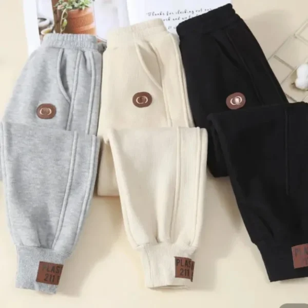 Autumn Winter Kids Teenage Jogger Pant For Children Unisex Casual School Sport Pants Fleece Trousers Loose Sweatpant Boy Clothes - Image 2