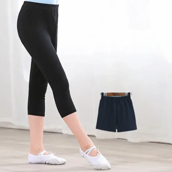 Girls' Athletic Leggings Kids Dance Running Yoga Pants Gym Workout Shorts Children Fitness Gymnastics Elastic Waist Pants - Image 2