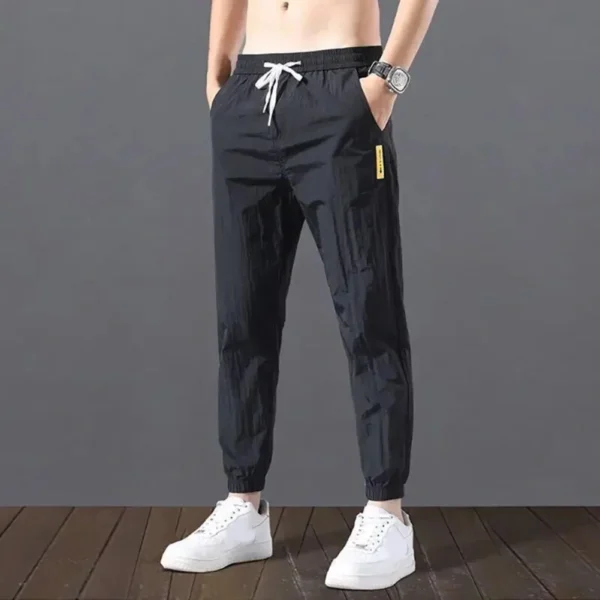 Trousers Men Pants Daily Leisure Loose M-4XL Solid Color Spring Straight Summer Sweat Thin Suits Casual Elastic - Image 4