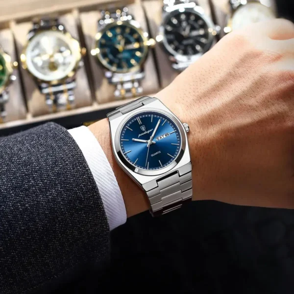 Luxury Watch For Man Waterproof Luminous Stainless Steel Men Watch - Image 6