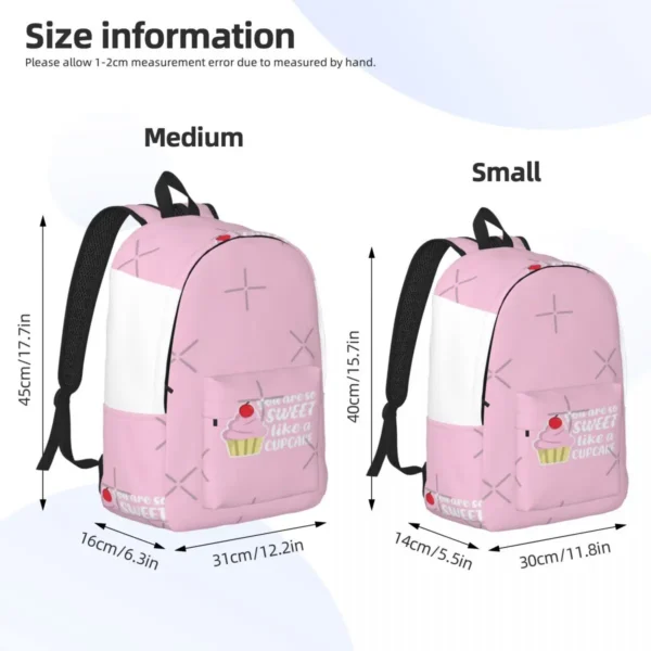 You Re So Sweet Like A Cupcake (Light Pink BG) Simple and stylish backpack Canvas backpack Backpack women - Image 4