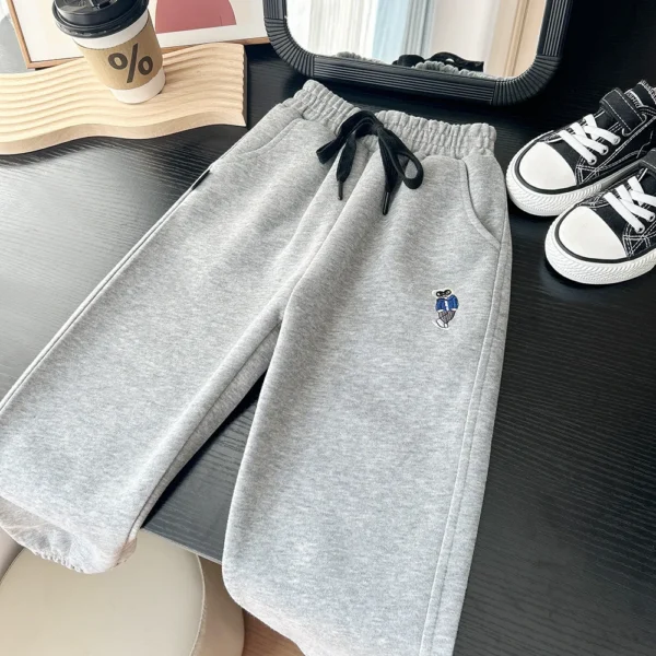 Boys Girls Sweatpants Baby Toddler Kids Pull-on Pants with Pocket and Drawstring Basic Athletic Joggers Children Workout Clothes - Image 4