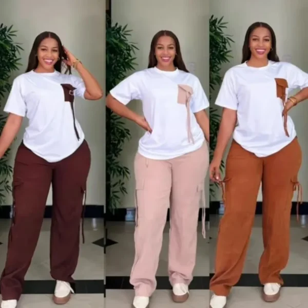 2 Piece Women Sets Dashiki African New Arrival Spring Summer Matching Sets - Image 2