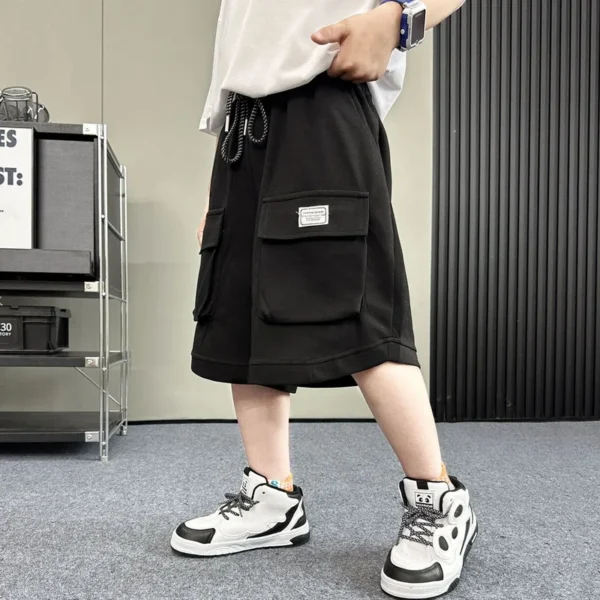Teens Girls Denim Shorts Summer Thin Style Kids Trendy and Fashionable Curved Knife Pants Children knee-length Mid-length Shorts - Image 3
