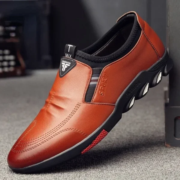 PU Leather Mens Casual Shoes Male Loafers 2025 Non-slip Flats for Kitchen Comfortable Soft Breathable Men Shoes Chaussure Hommes - Image 3