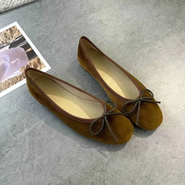 Ballerinas Woman 2025 Shallow Mouth Female Shoes Bow-Knot Ballet New Retro Dress Summer Grandma Butterfly Flat Butterfly-knot - Image 5