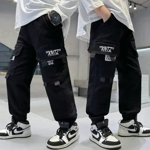 Boys Cargo Pants Spring Autumn Trousers Casual Kids Sport Pants Teenage Children Clothes for 5 6 7 8 9 10 11 12 Years Old - Image 2