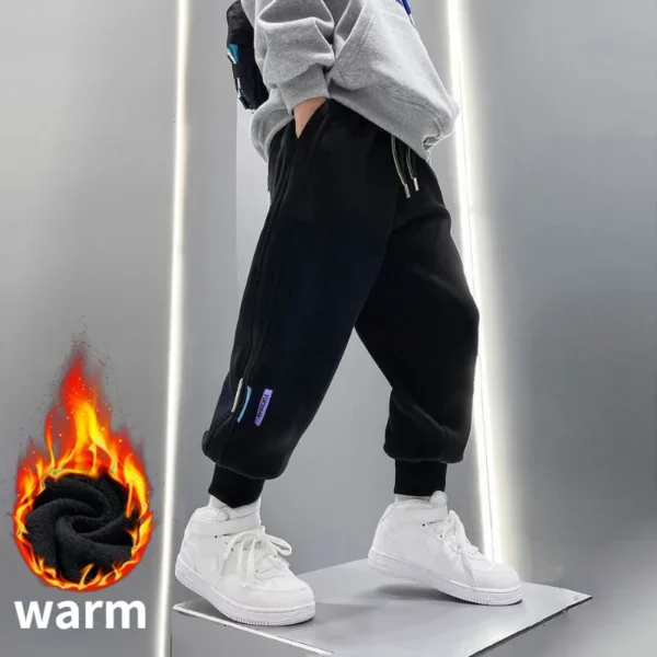 School Sport Pants Fleece Trousers Jogger Pant For Children Loose Sweatpant Boys Clothes Spring Autumn Kids Teenage Boys Casual - Image 6