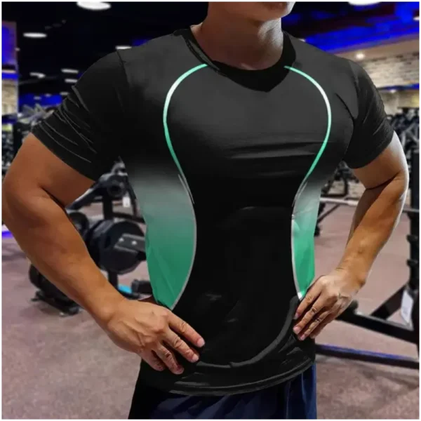 Gym Men's T Shirt Sports Fitness Clothes Casual Short Sleeve Tees Quick Drying Running Sportwear Men Oversized Clothing Tops New - Image 5