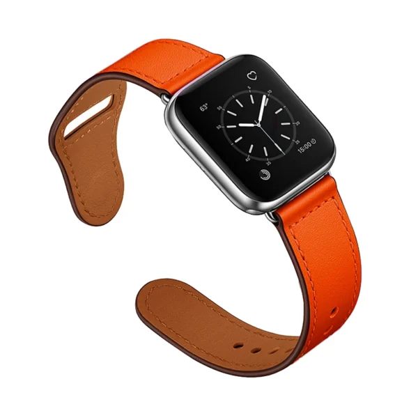 Apple Watch Ultra SE 87654321 series classic leather strap black brown men and women universal wristband 44mm 41mm 45mm 49mm - Image 3