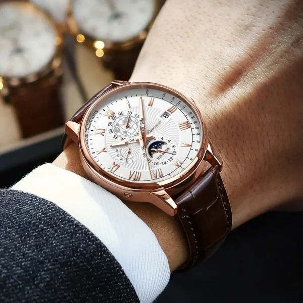 Fashion Wristwatch For Men Luminous Chronograph Date Man Watch Leather Luxury Men's Quartz Watches Sports Male Clock
