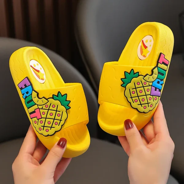 Girls Slippers Summer Cartoon Fruit Kids Shoes Non-slip Platform Slides Baby Boys Bathroom Flip Flops Comfortable Home Slippers - Image 6