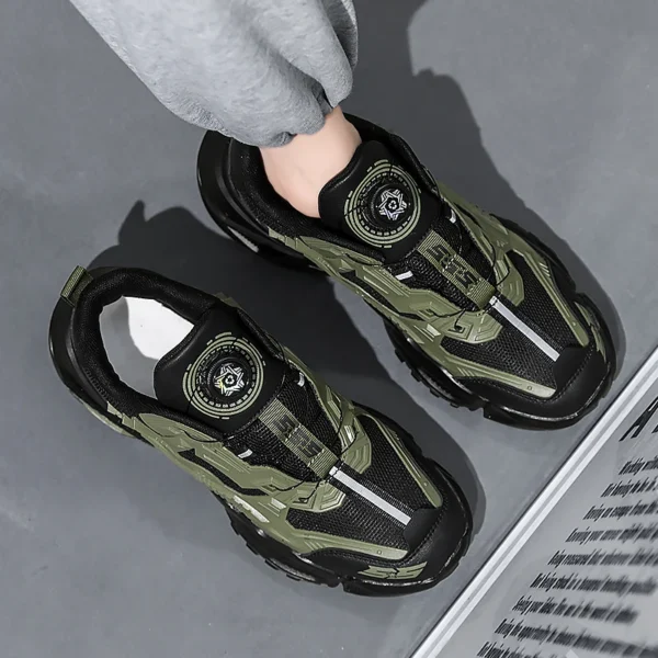 Men's Sneakers with Rotating Buckle Runner Trainers Sports Running Shoes Comfortable Athletic Shoes Mens Outdoor Activities Shoe - Image 3