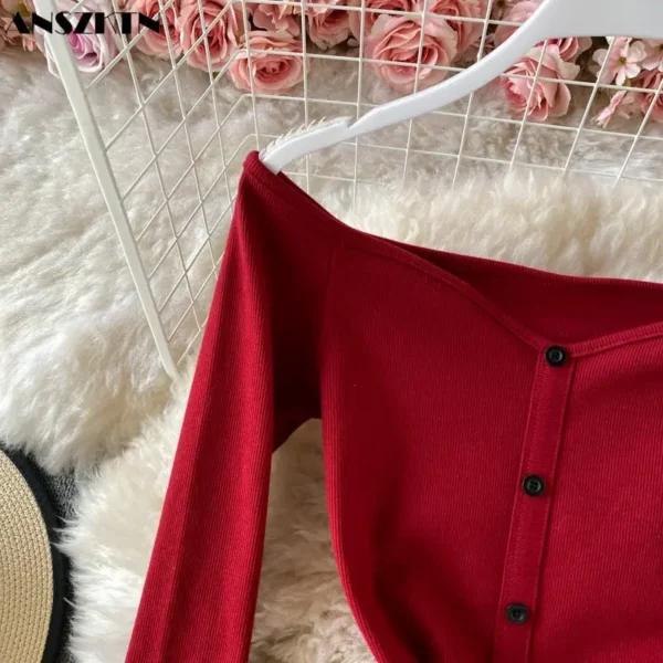 Women Solid Sport Active Wear One Piece Long Sleeve Strapless Lady Jumpsuits - Image 5