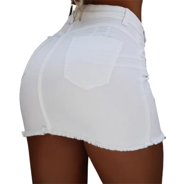Women Skirts Solid Zipper Fly High Waist Vestidos Washed Denim Slim Fit Spliced Above Knee Mini Dress 2025 Summer Pockets - Image 3