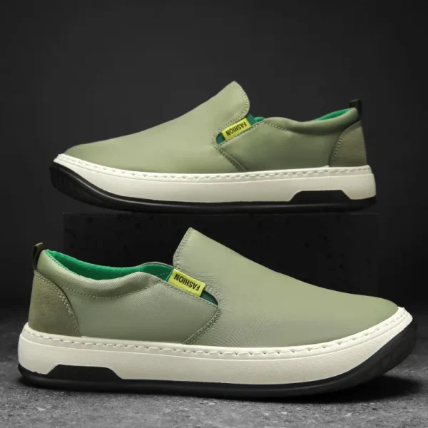 2025 New Men's Sneakers Summer Ice Silk Breathable Comfortable Canvas Shoes Fashion Designer Men's Slip-on Non-slip Casual Shoes - Image 2